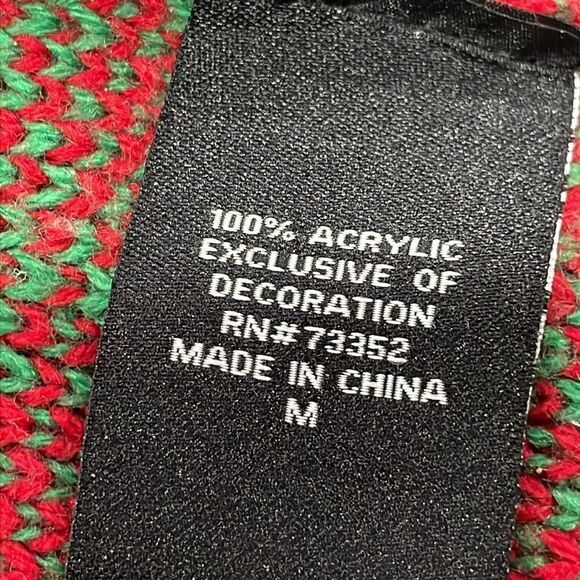 NWOT 33 Degrees Pug Christmas Sequin Bell Sweater.  Size M medium 8/10 - Picture 7 of 8